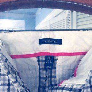 Lands End neutral plaid pants